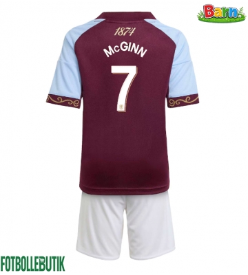 Aston Villa John McGinn #7 Hemmaställ Barn 2025-26 Kortärmad (+ Korta byxor)